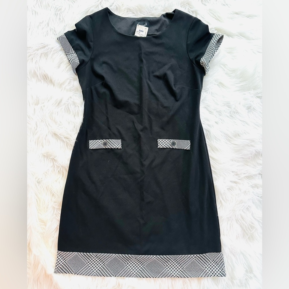 Connected Apparel Black Midi Dress Size 12 - Picture 2 of 10